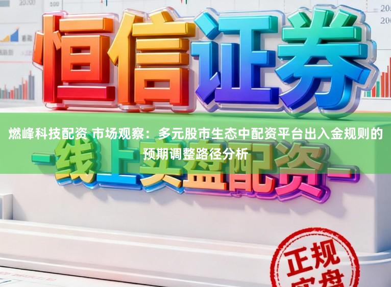 燃峰科技配资 市场观察:多元股市生态中配资平台出入金规则的预期调整路径分析